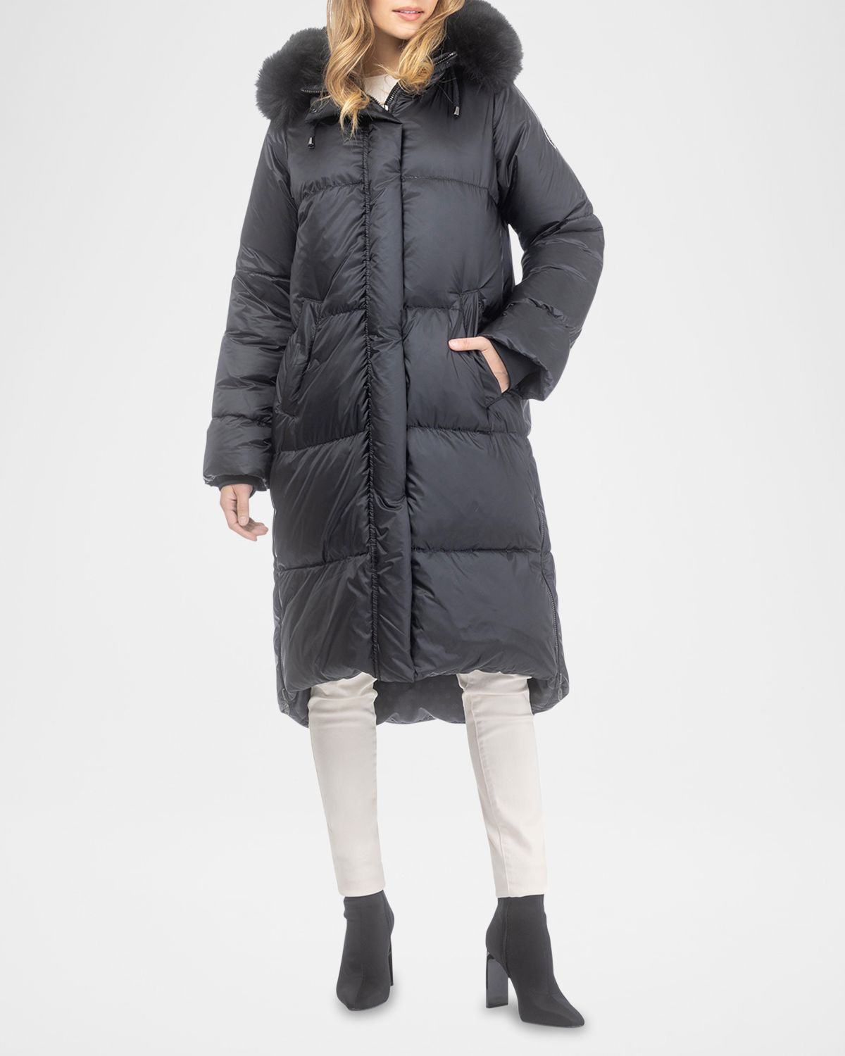 Gorski Apres-Ski Jacket With Detachable Toscana Lamb Shearling Hood Trim