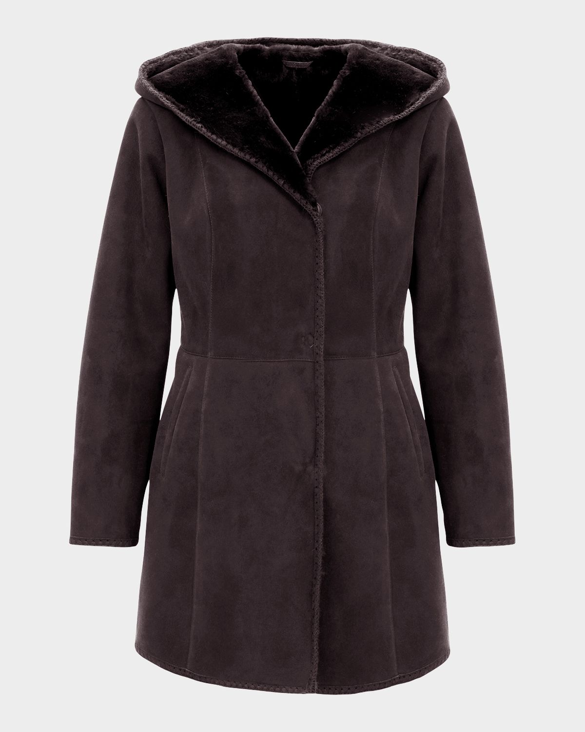 Gorski Merino Shearling Lamb Parka With Emboidered Trim