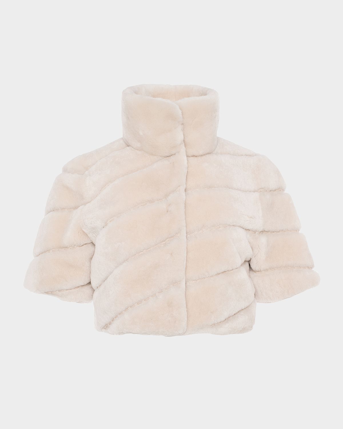 Gorski Diagonal Select Lamb Shearling Bolero Jacket