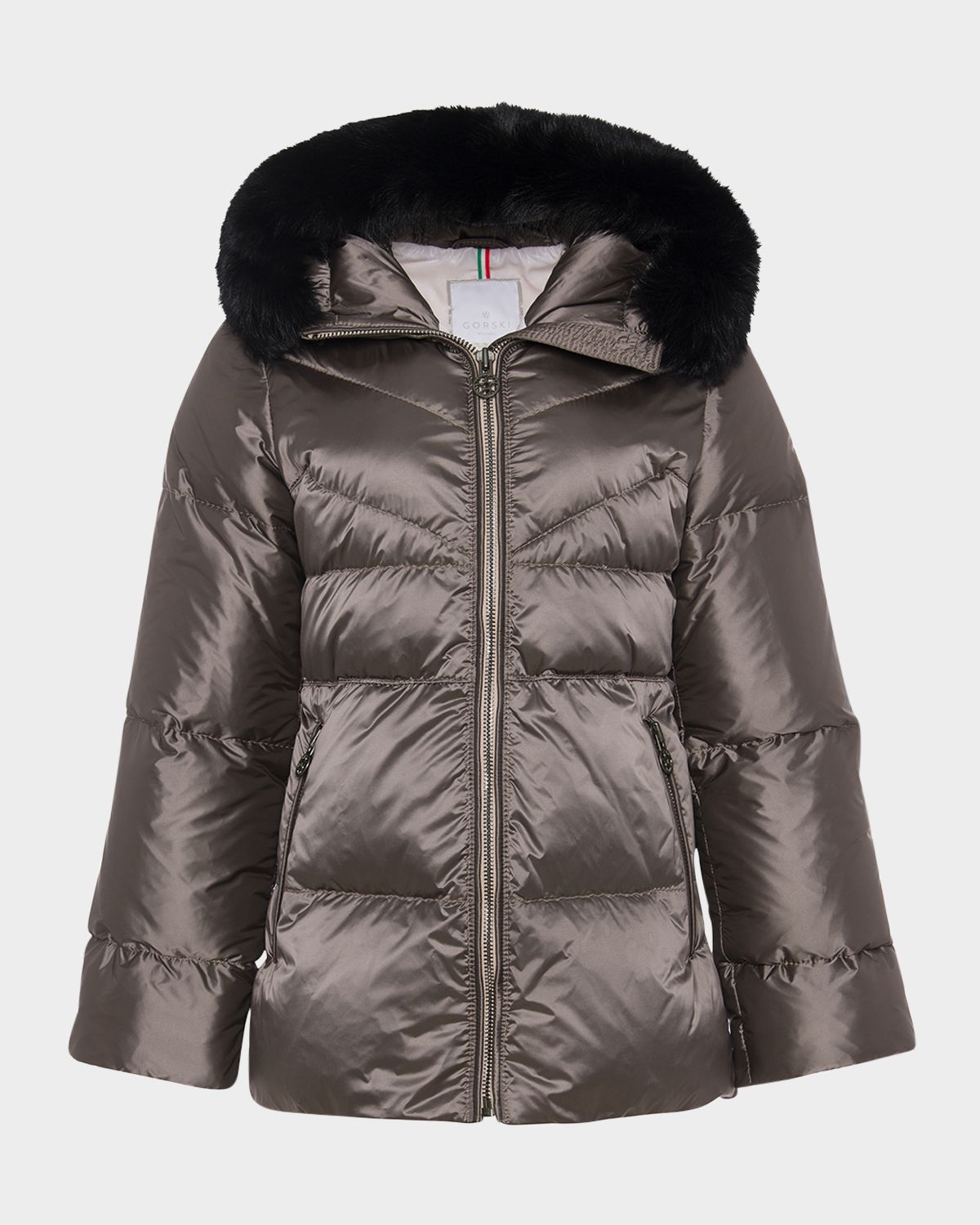 Gorski Apres-Ski Jacket With Detachable Toscana Lamb Shearling Hood Trim