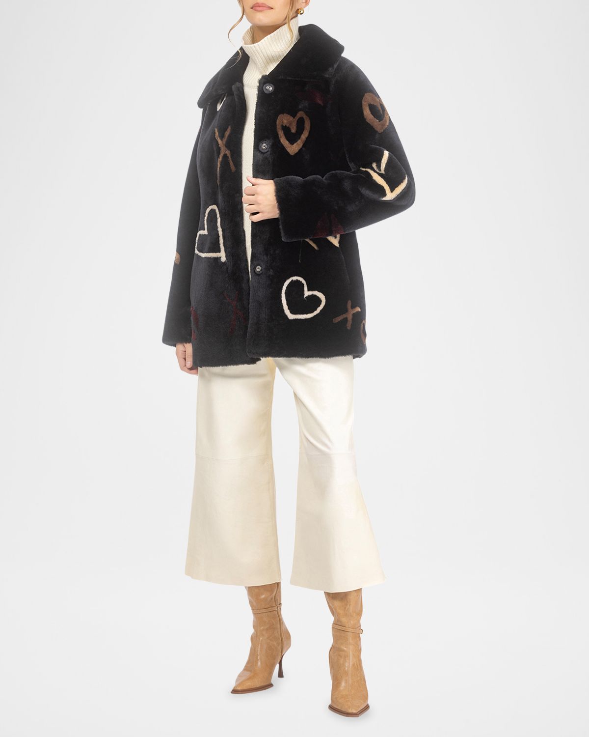 Gorski Reversible Merino Shearling Lamb Jacket With Belt