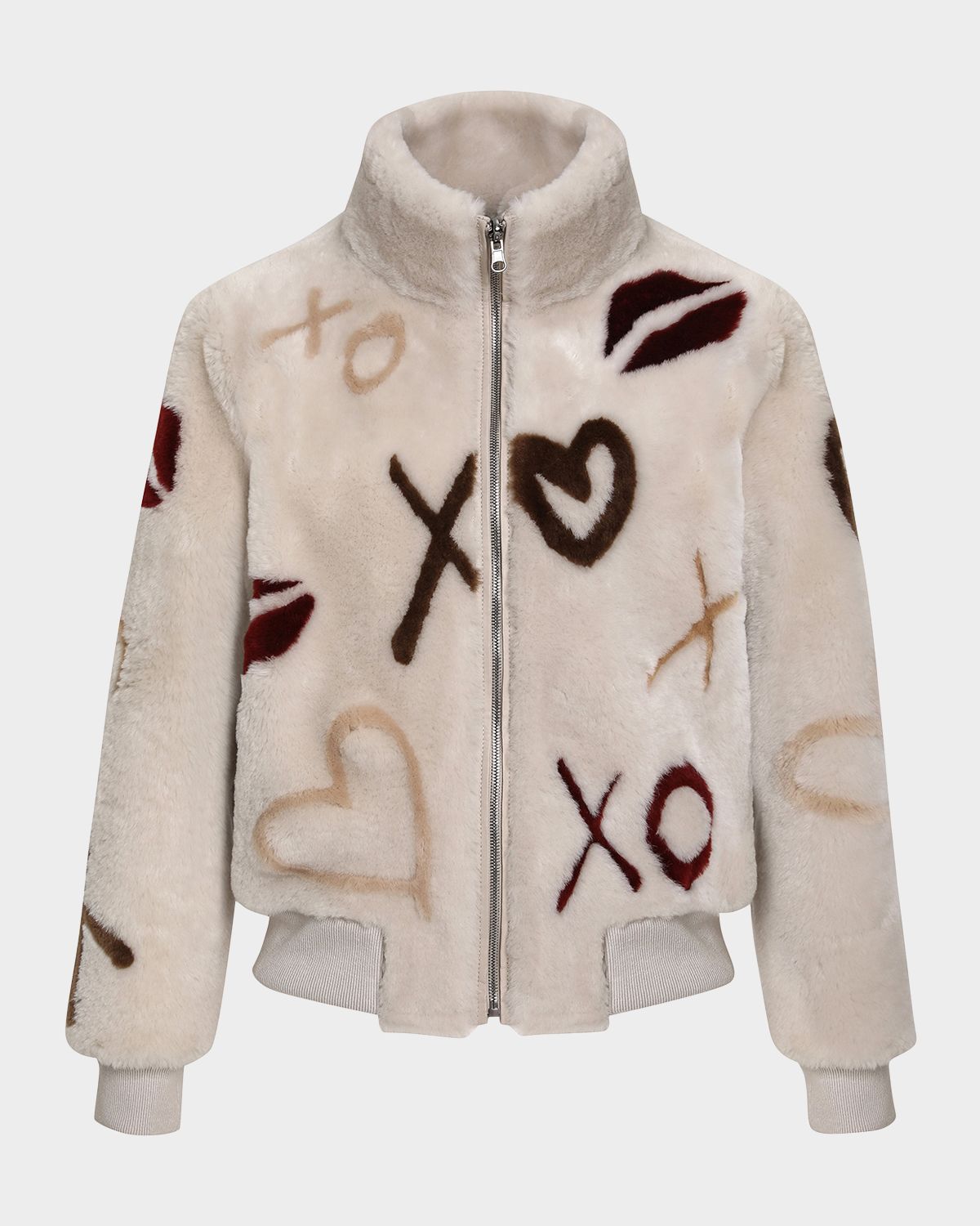 Gorski Reversible Love Merino Shearing Lamb Bomber Jacket
