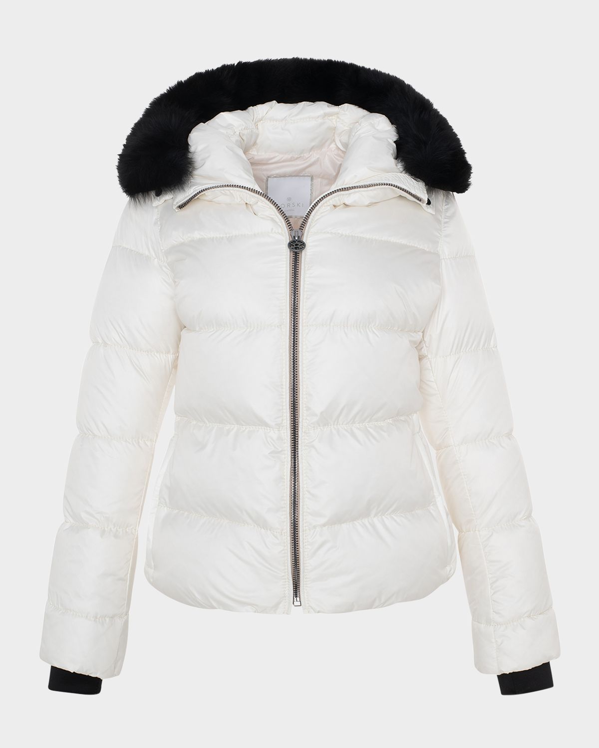 Gorski Short Down Apres-Ski Jacket with Detachable Toscana Lamb Hood Trim