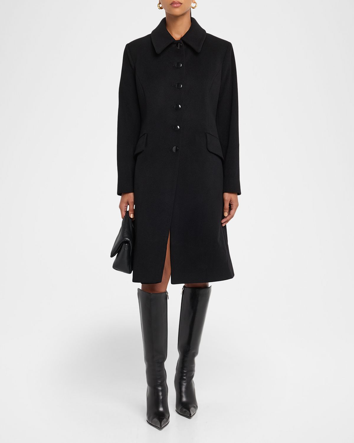 Fleurette Sofia Wool Fit-and-Flare Coat