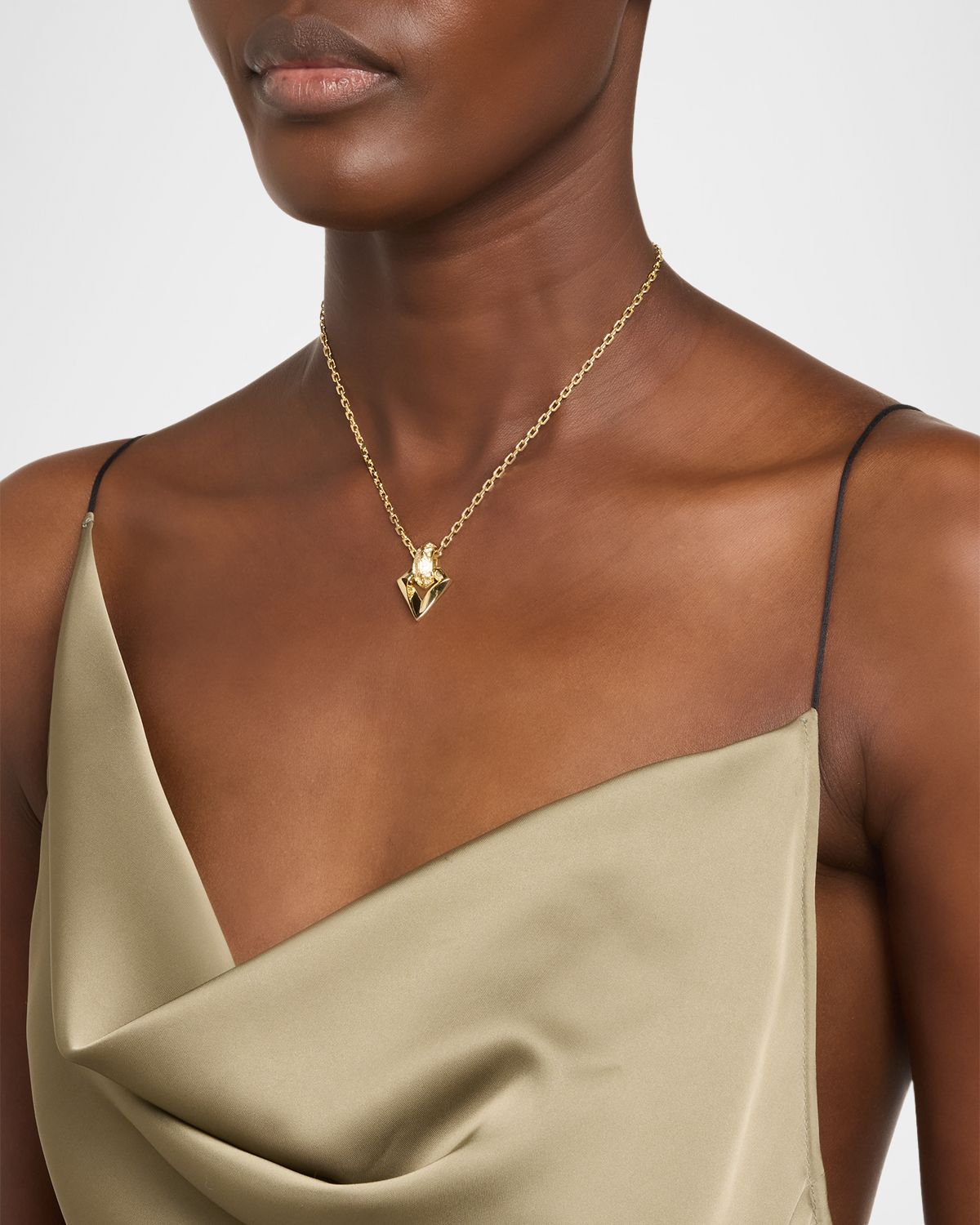 Dries Criel 18K Brute Flux Small Diamond Pendant Necklace