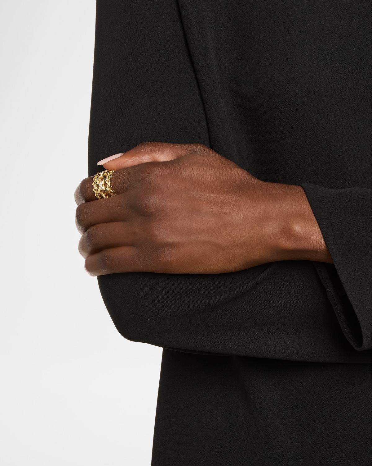 Dries Criel 18K Yellow Gold Diamond Warrior Ring