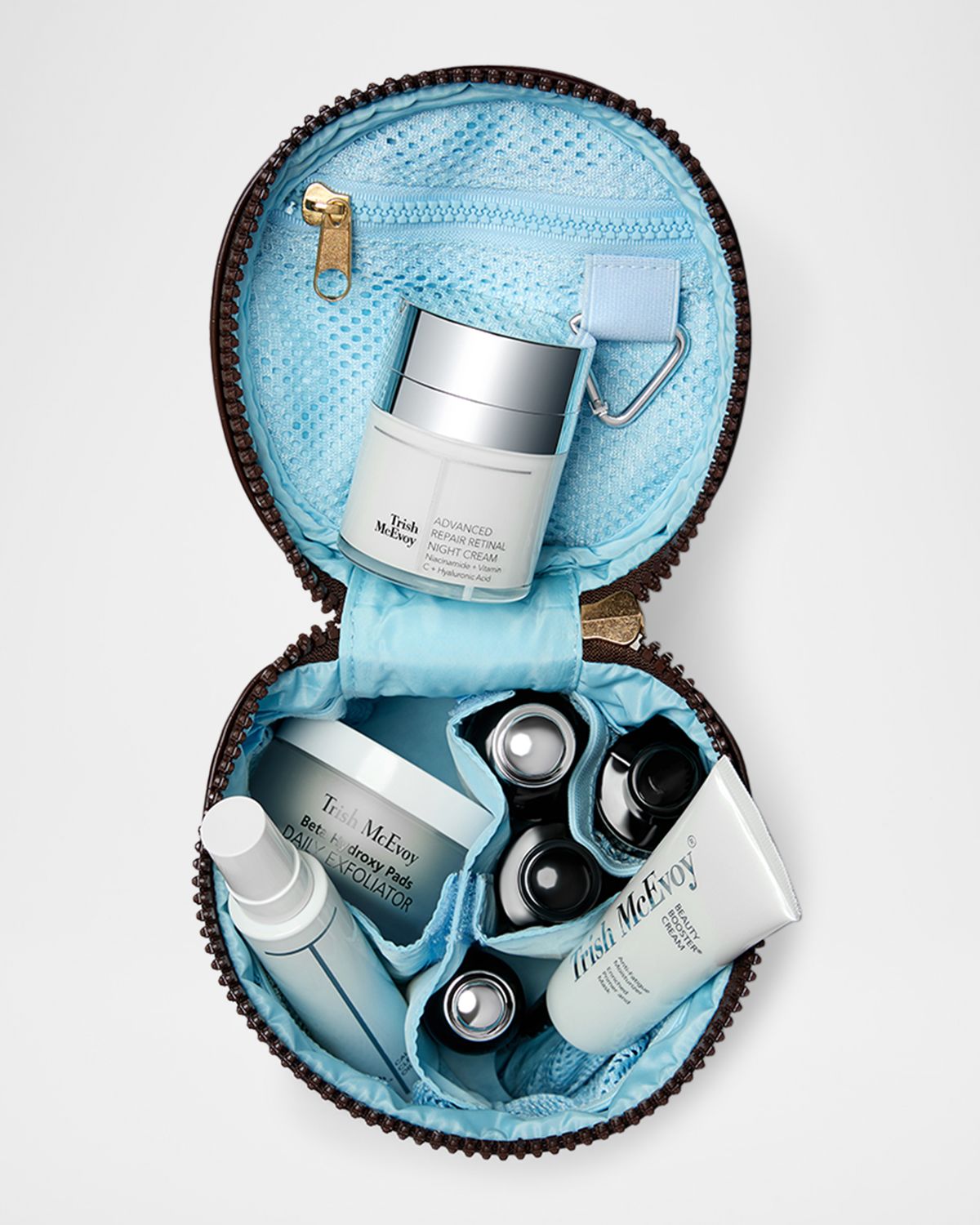 Trish McEvoy The Power of Skincare️ Protect & Repair Collection in Cocoa Croc Pouch