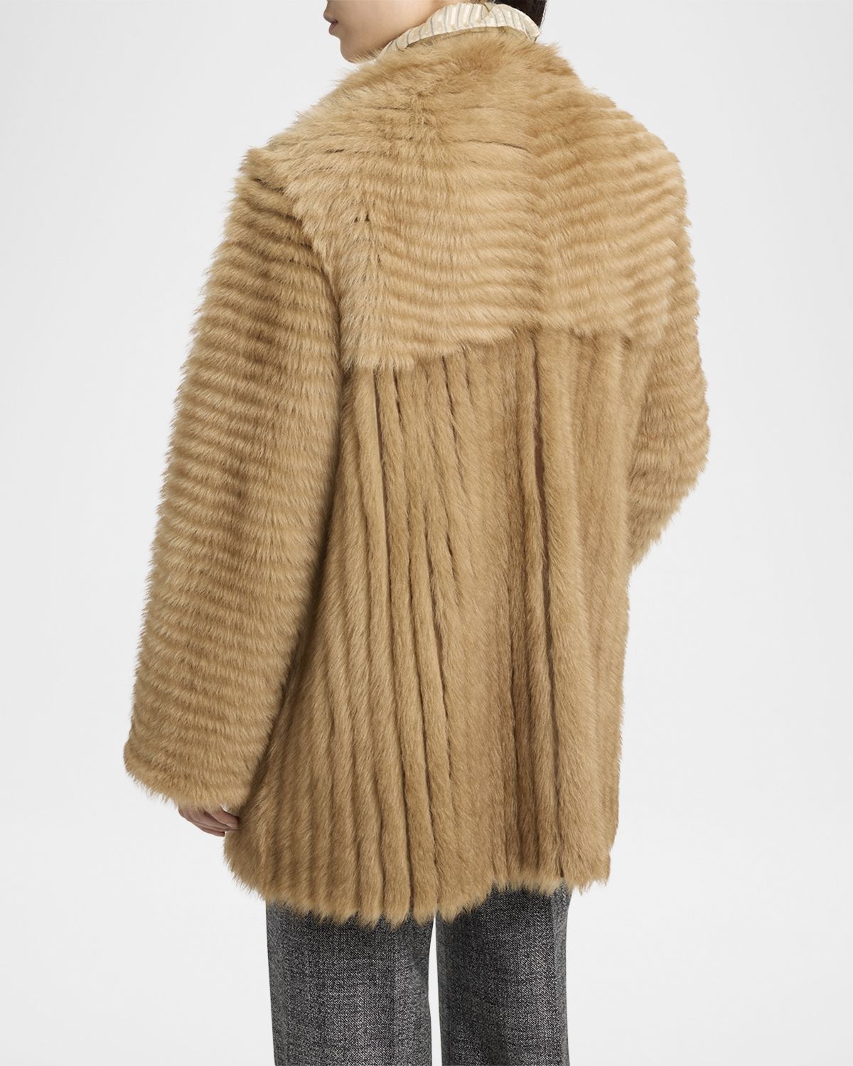 Valentino Garavani Fluted Sheep Shearling Coat