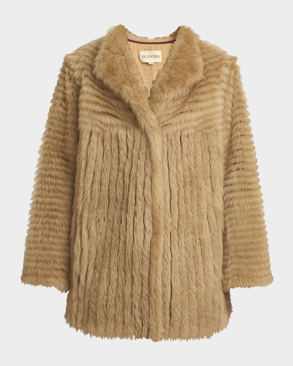 Valentino Garavani Fluted Sheep Shearling Coat