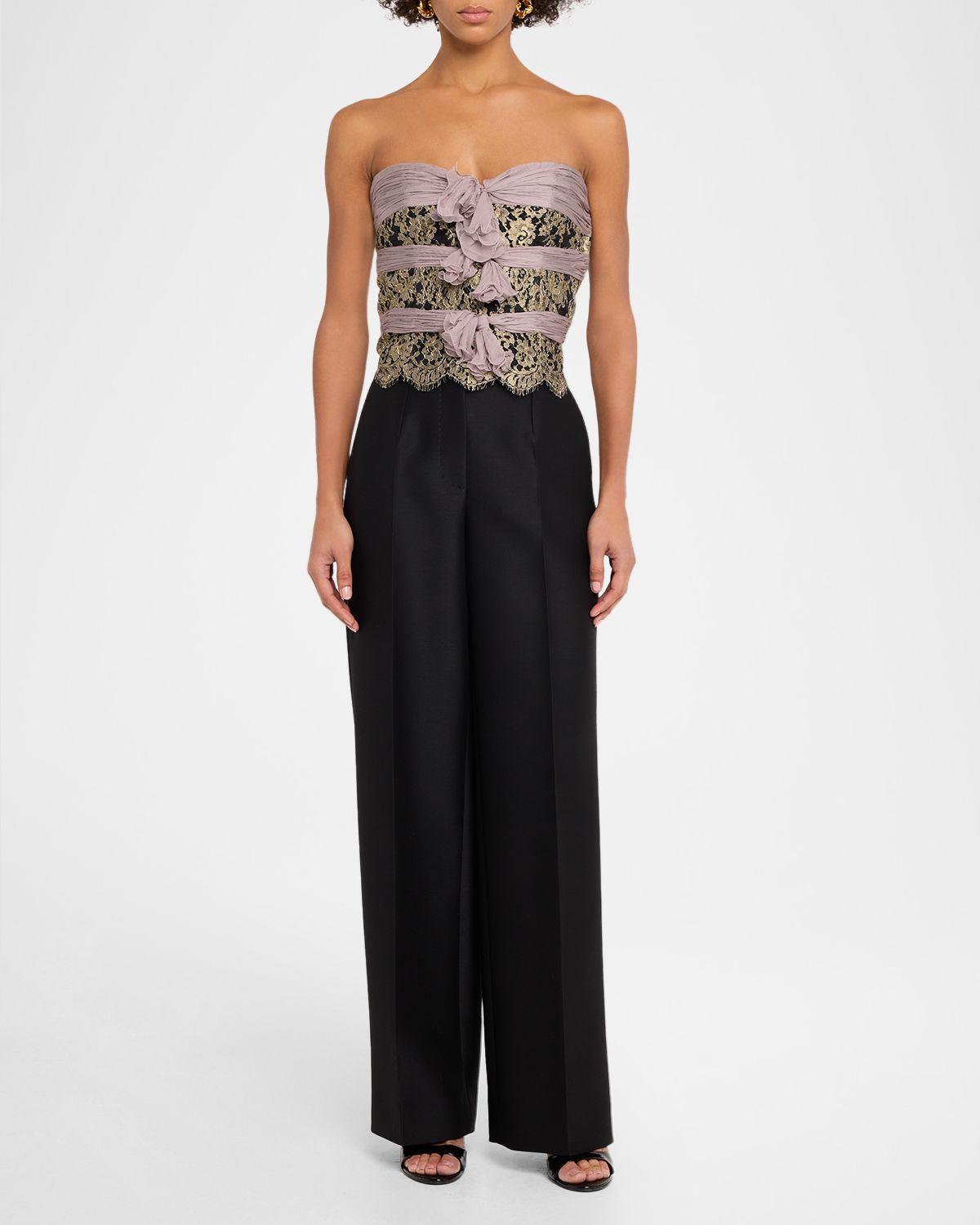 Valentino Garavani Strapless Lace Triple-Bow Top | Thumbnail 5