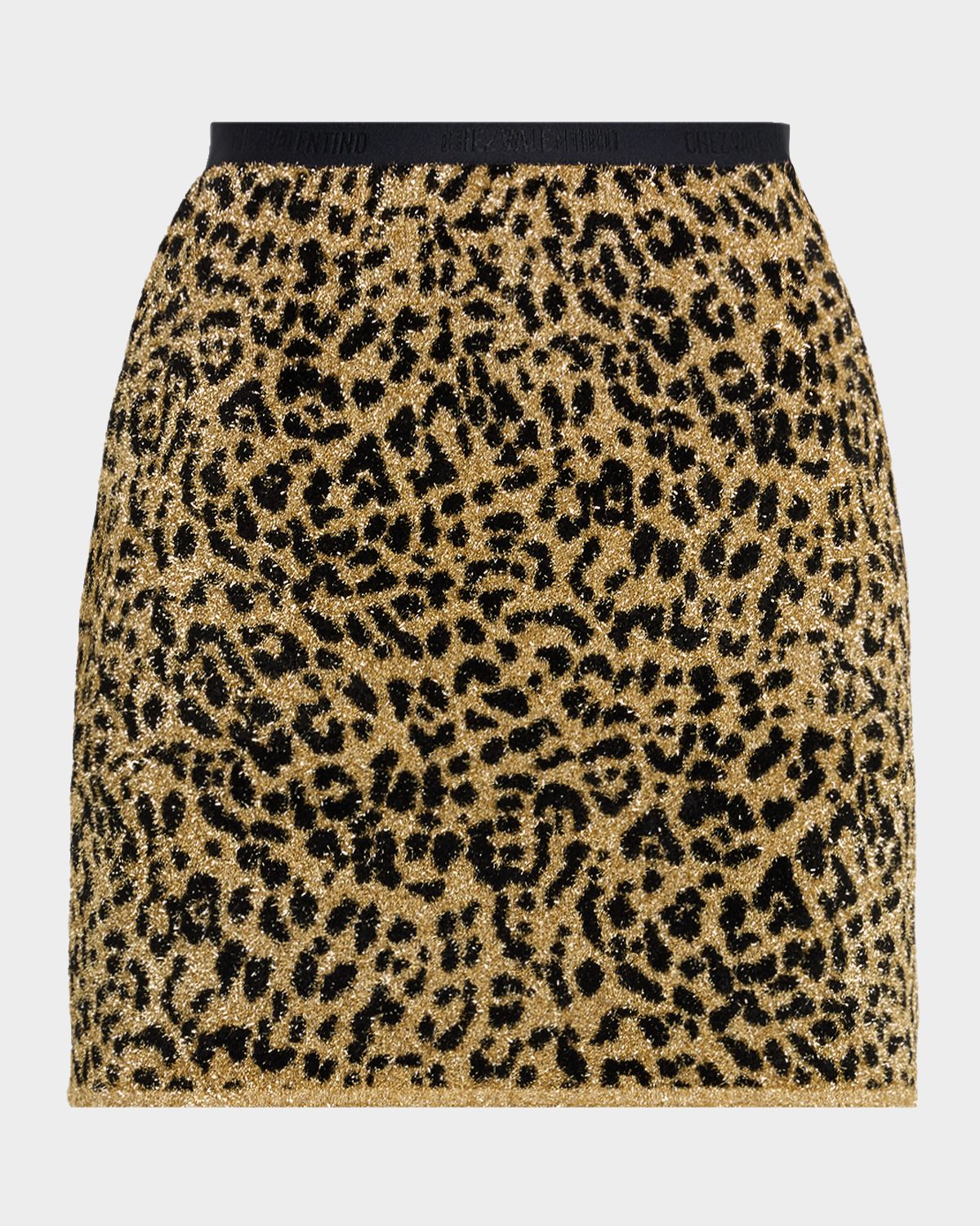 Valentino Garavani Metallic Leopard Pull-On Mini Skirt | Thumbnail 6 Valentino Garavani Metallic Leopard Pull-On Mini Skirt | Thumbnail 6