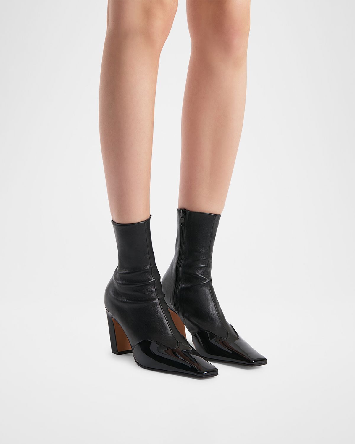 Khaite Nevada Patent-Wingtip Ankle Boots