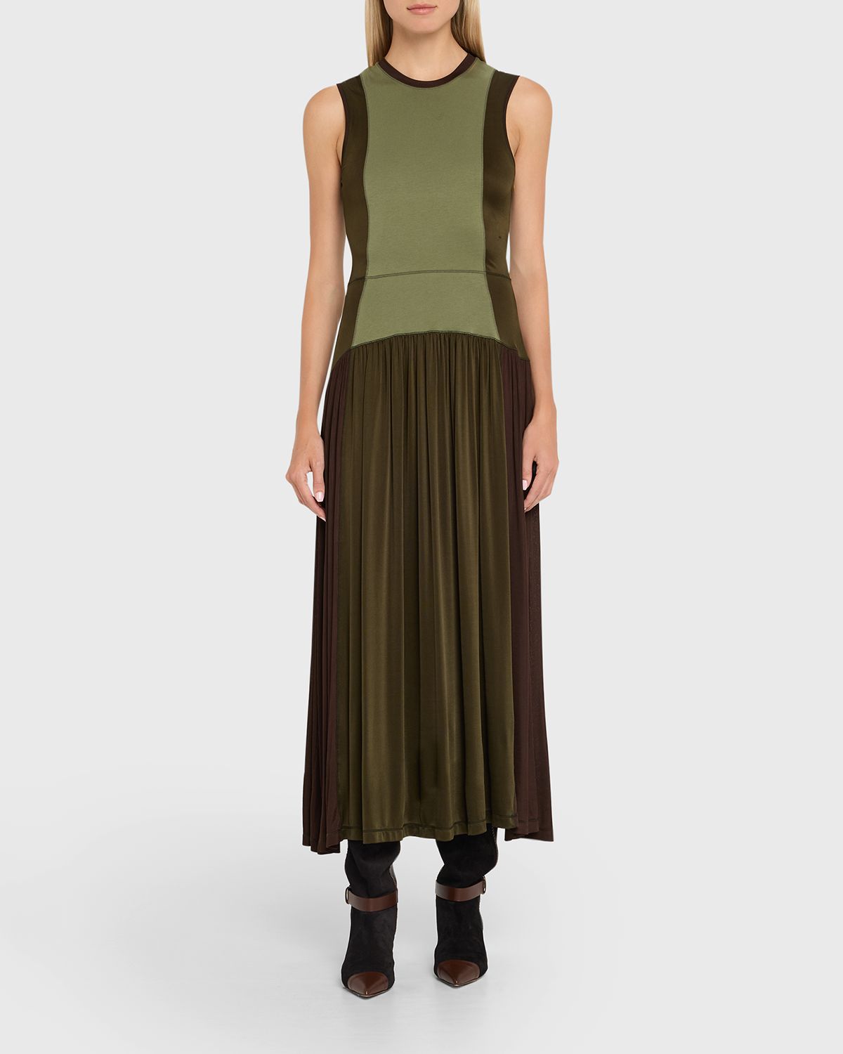 Ulla Johnson Amaliya Sleeveless Color Block Dress