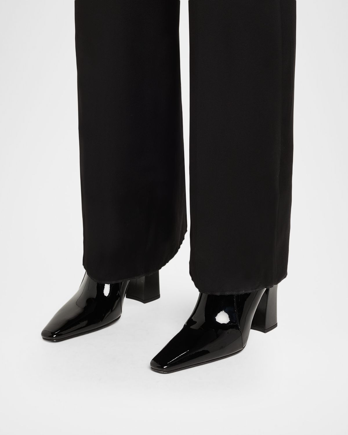 Saint Laurent Rainer Patent Leather Booties