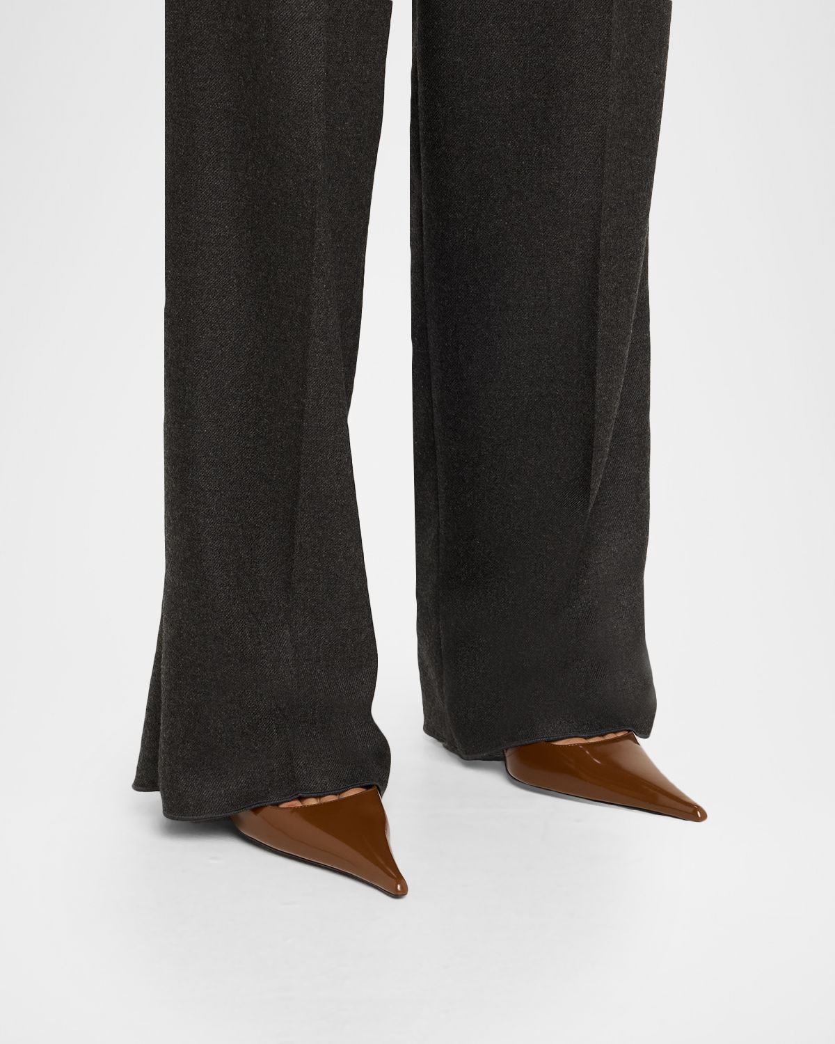 Saint Laurent Vendome Leather Slingback Pumps