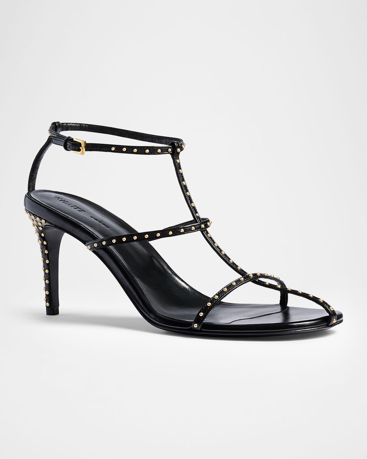 Khaite 75mm Studded Caged Leather Sandals