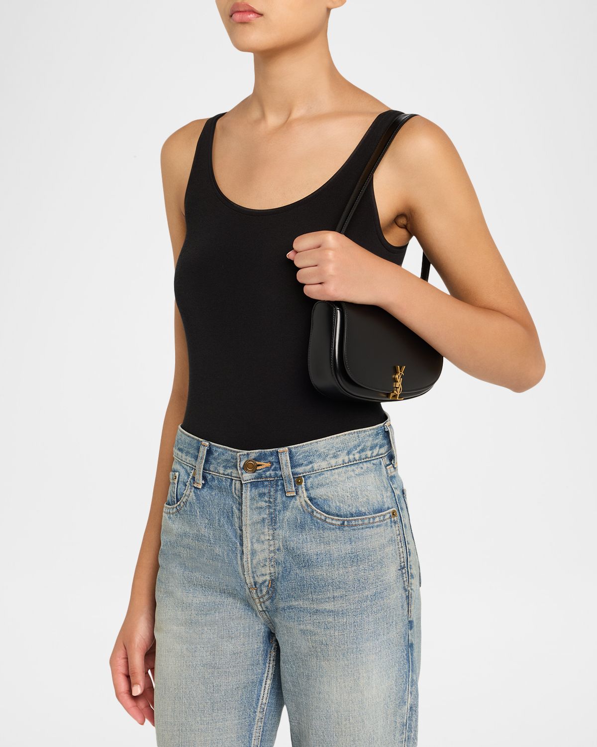 Saint Laurent Voltaire Mini Smooth Leather Shoulder Bag