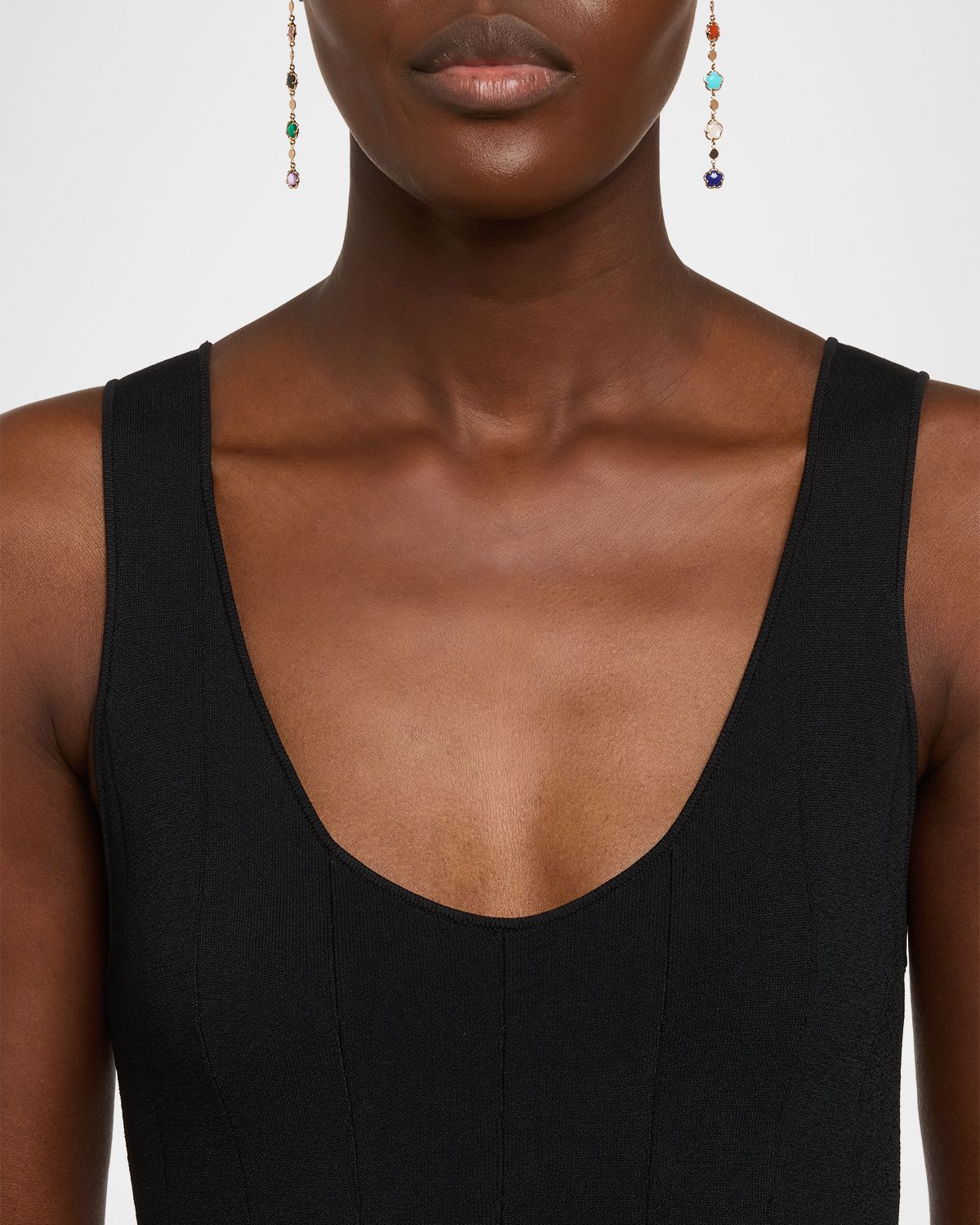 Pasquale Bruni 18K Rose Gold Figlia dei Fiori Earrings with Multicolor Stones