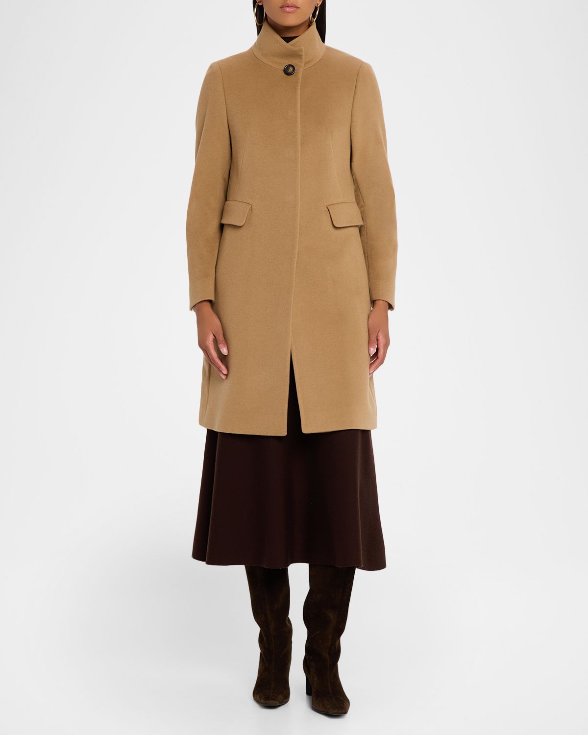 CHIARULLI Fiorella Mongolian Cashmere and Wool Coat