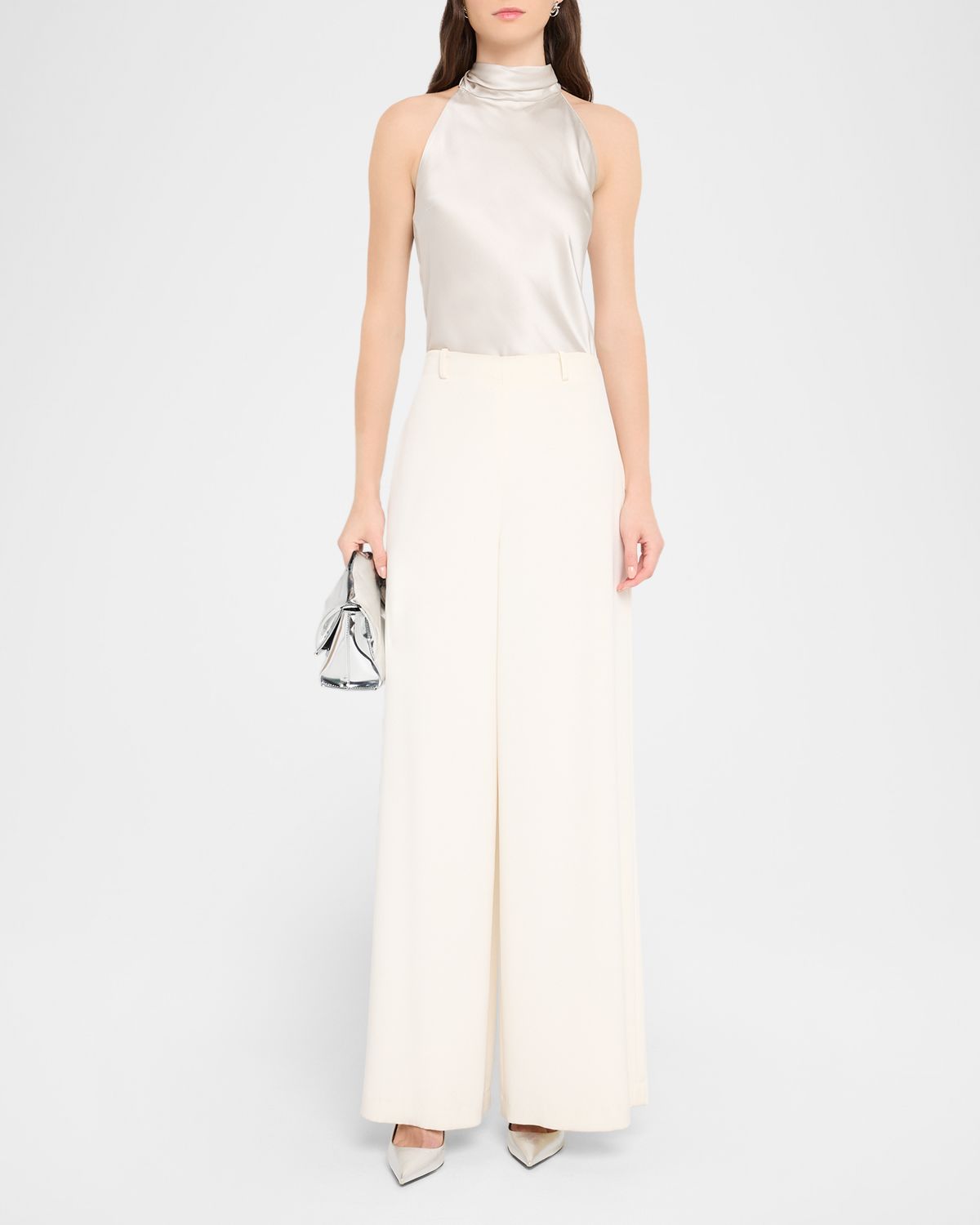 Ralph Lauren Collection Chilton Stretch Silk Charmeuse Halter Top