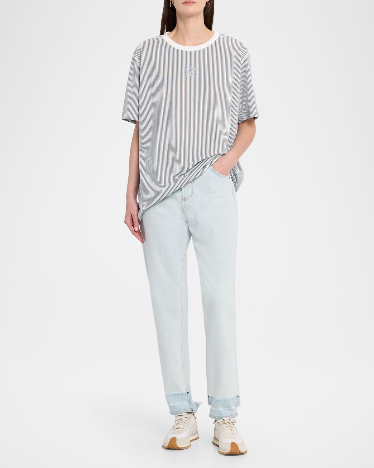 Loewe x On Active Striped Short-Sleeve T-Shirt