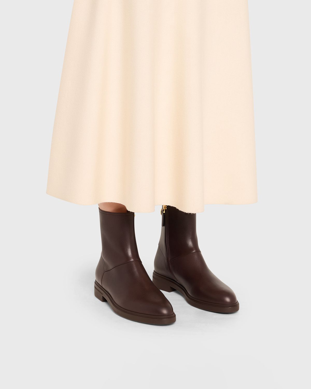 Loro Piana Kilda Leather Ankle Boots