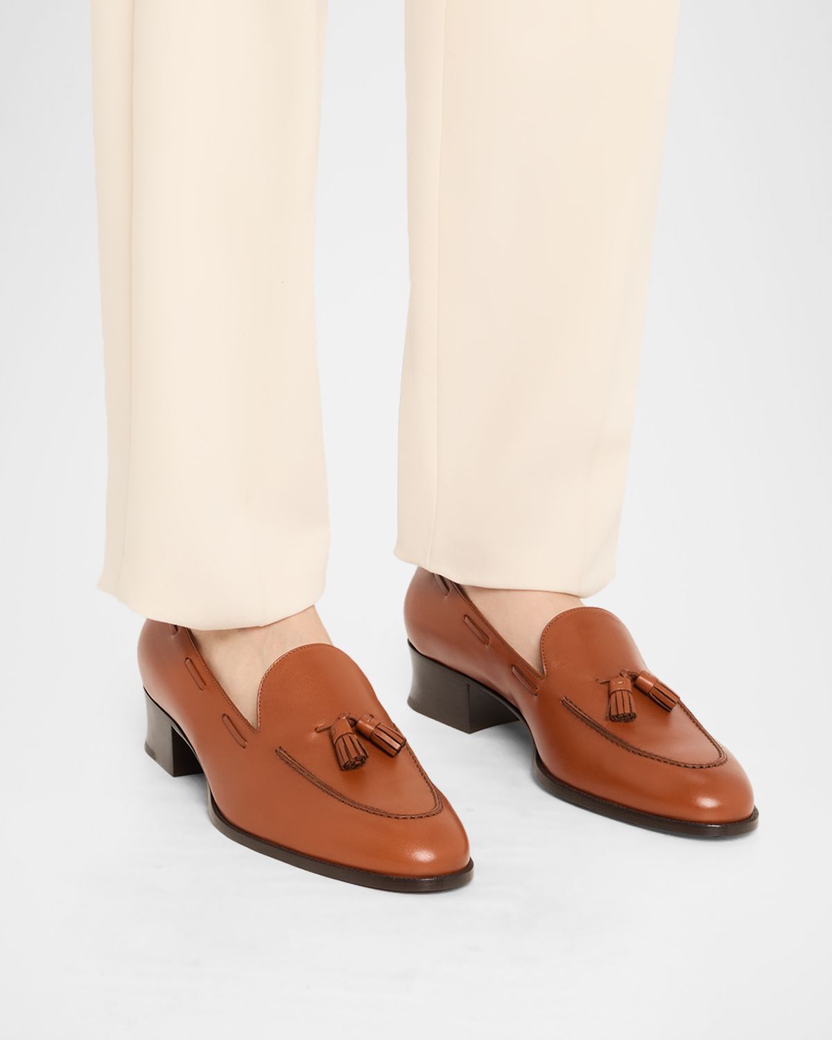 Loro Piana Serge Prestige Calfskin Tassel Loafers