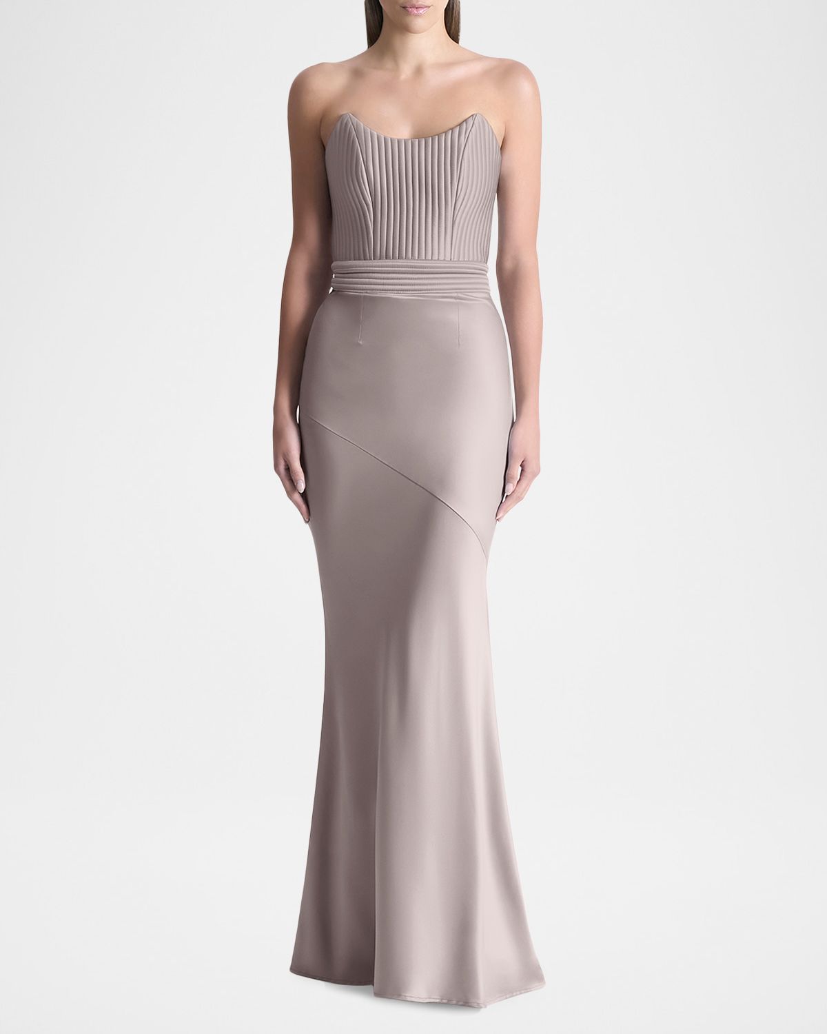 ZHIVAGO Germaine Strapless Stretch Satin Column Gown | Thumbnail 5 ZHIVAGO Germaine Strapless Stretch Satin Column Gown | Thumbnail 5