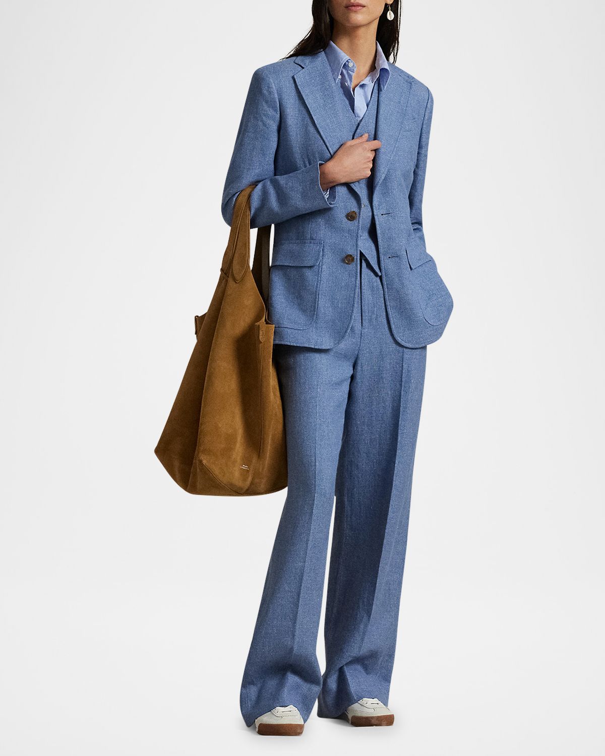 Polo Ralph Lauren Polo Play Suede Large Tote Bag