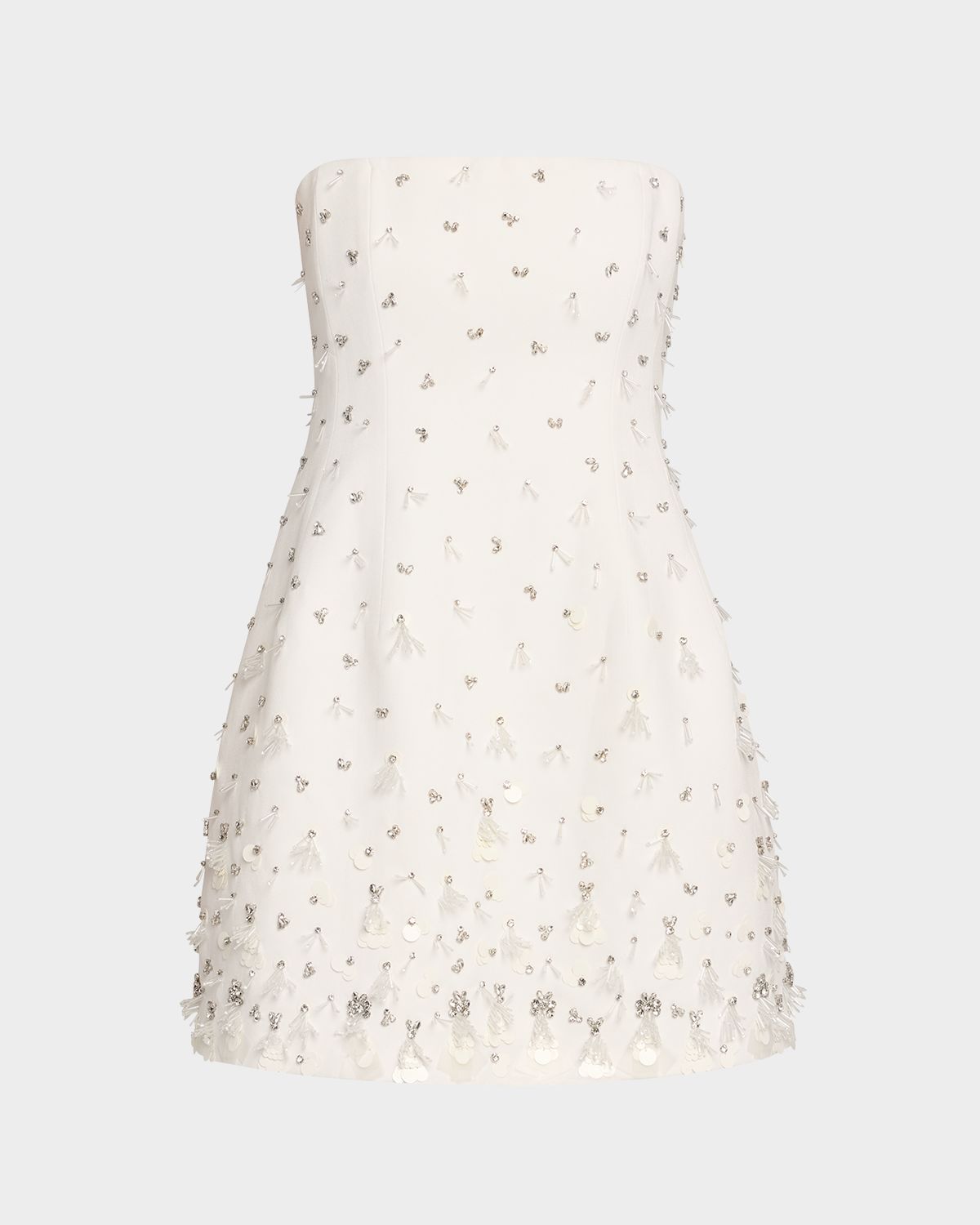 SIMKHAI Yasmin Embellished Strapless Mini Dress