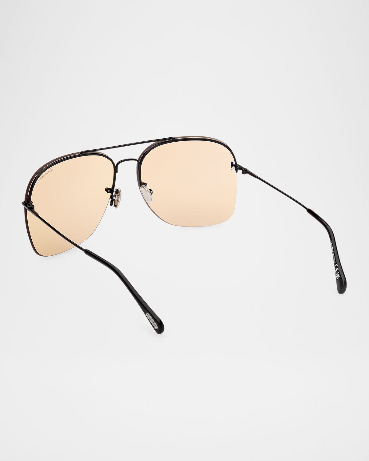 TOM FORD Men 's Mackenzie-02 Metal Photochromic Aviator Sunglasses