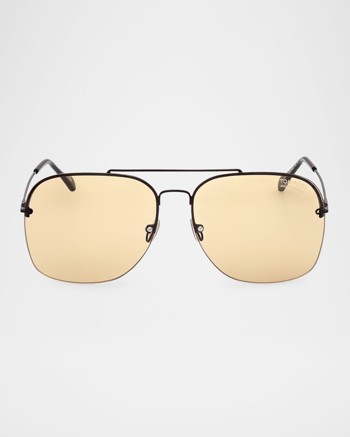 TOM FORD Men 's Mackenzie-02 Metal Photochromic Aviator Sunglasses