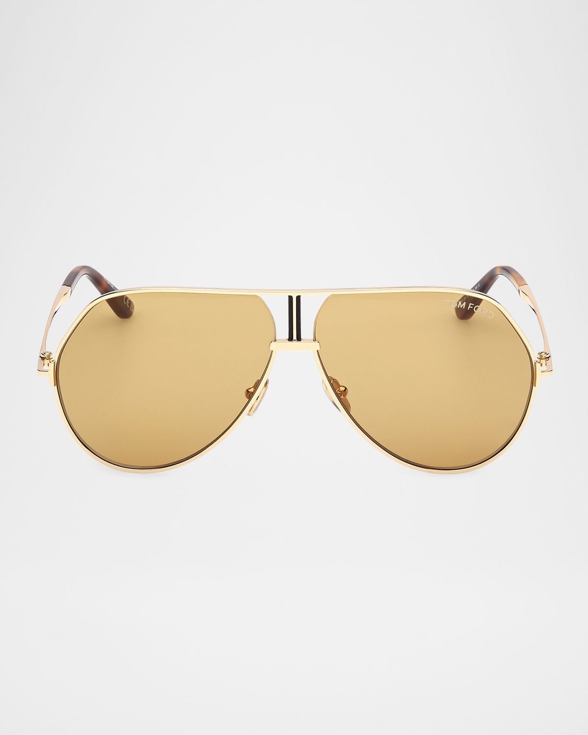 TOM FORD Men 's Rickie-02 Metal Aviator Sunglasses