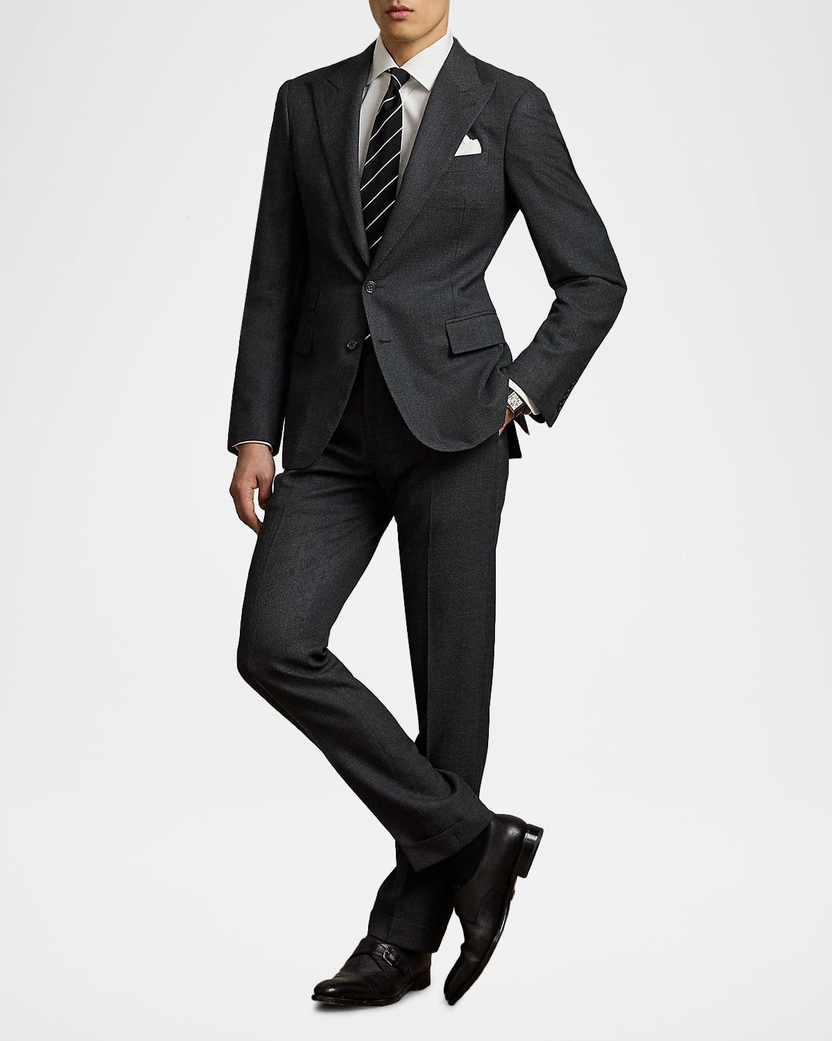 Ralph Lauren Purple Label Men's Gregory Wool and Cashmere Birdseye Suit