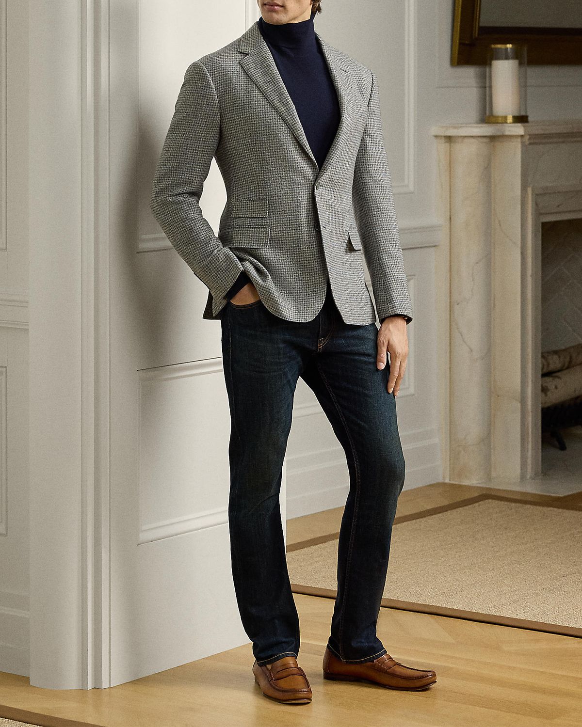 Ralph Lauren Purple Label Men 's Houndstooth Two-Button Sport Coat