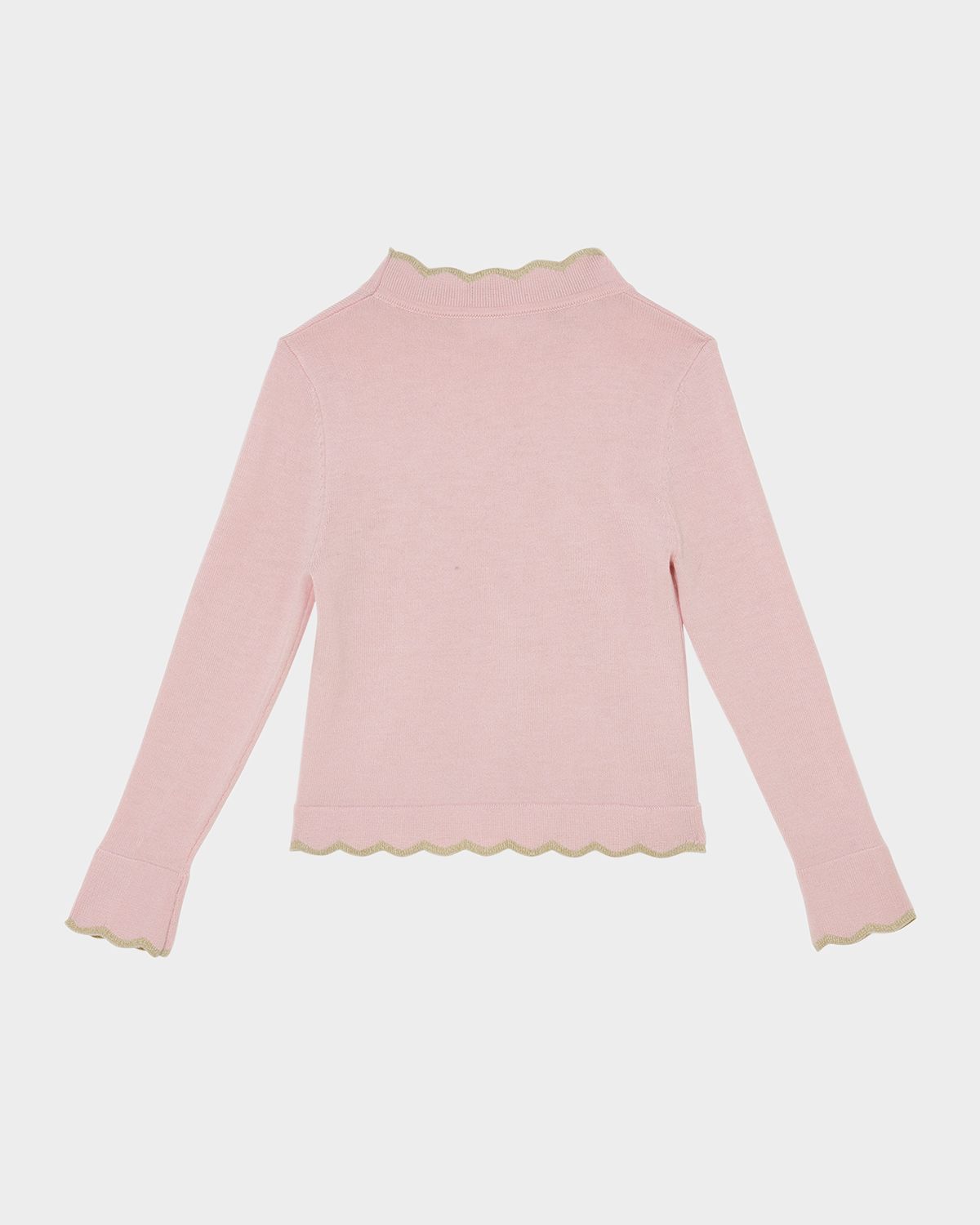 Tutu Du Monde Girl 's Skyway Scalloped Wool Knit Top, Size 3T-9
