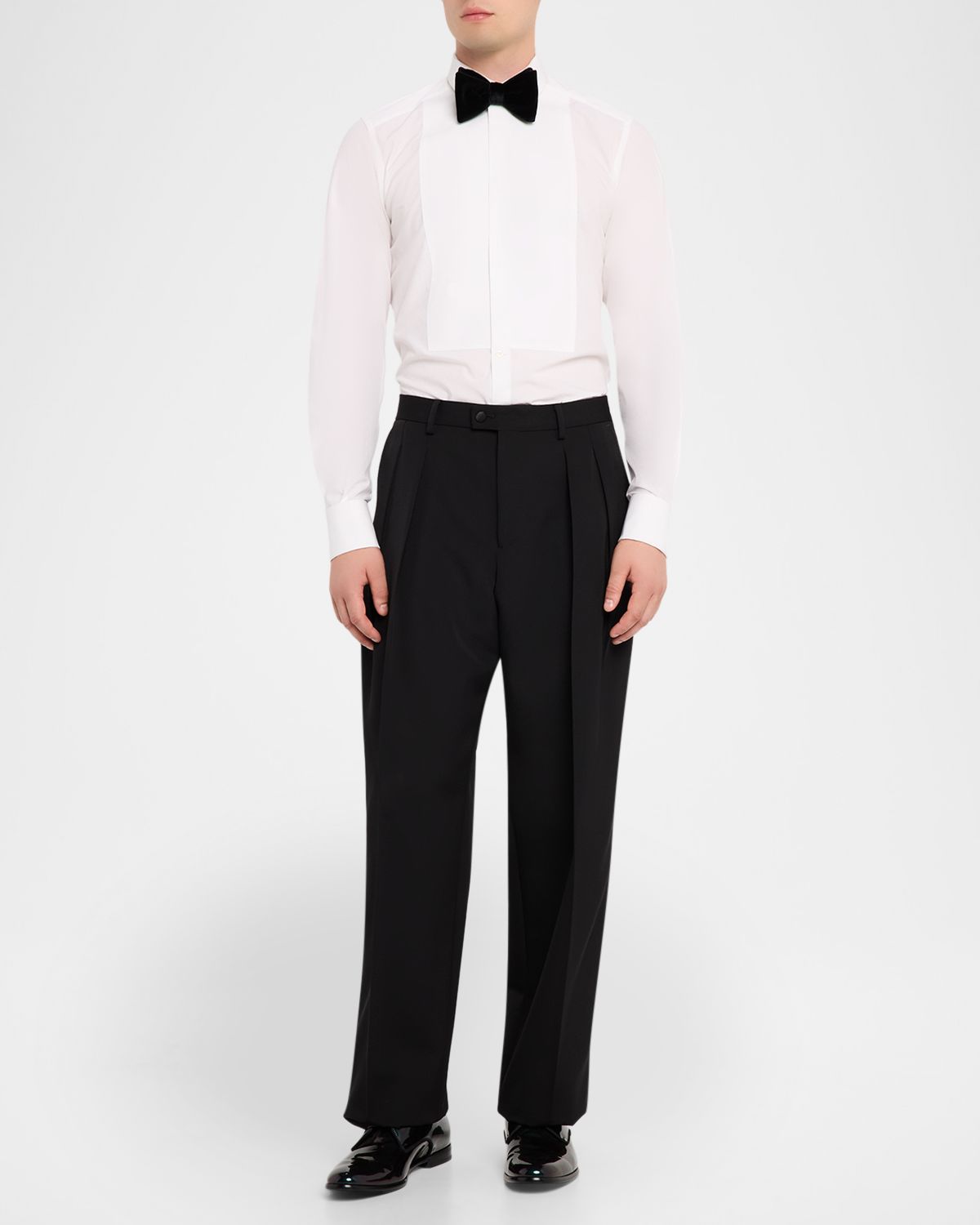 Dolce & Gabbana Men 's Wool Tailored Double-Pleated Formal Pants