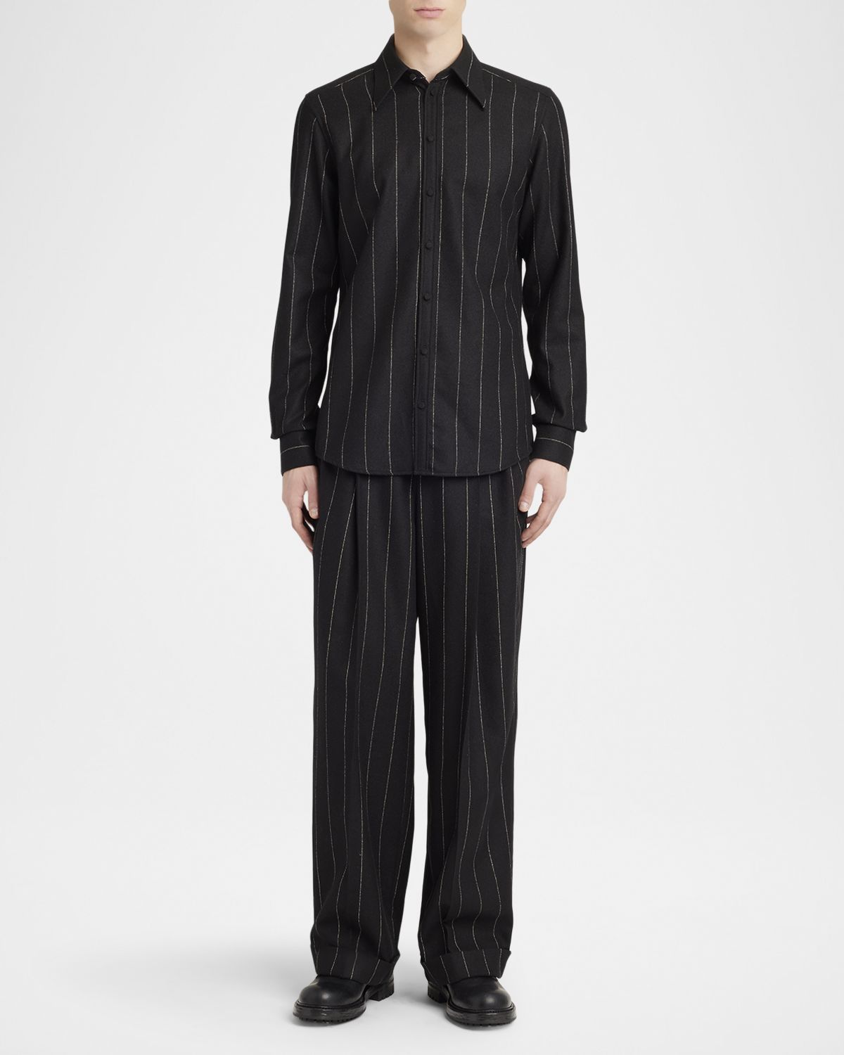 Dolce & Gabbana Men 's Pinstripe Wool-Blend Shirt