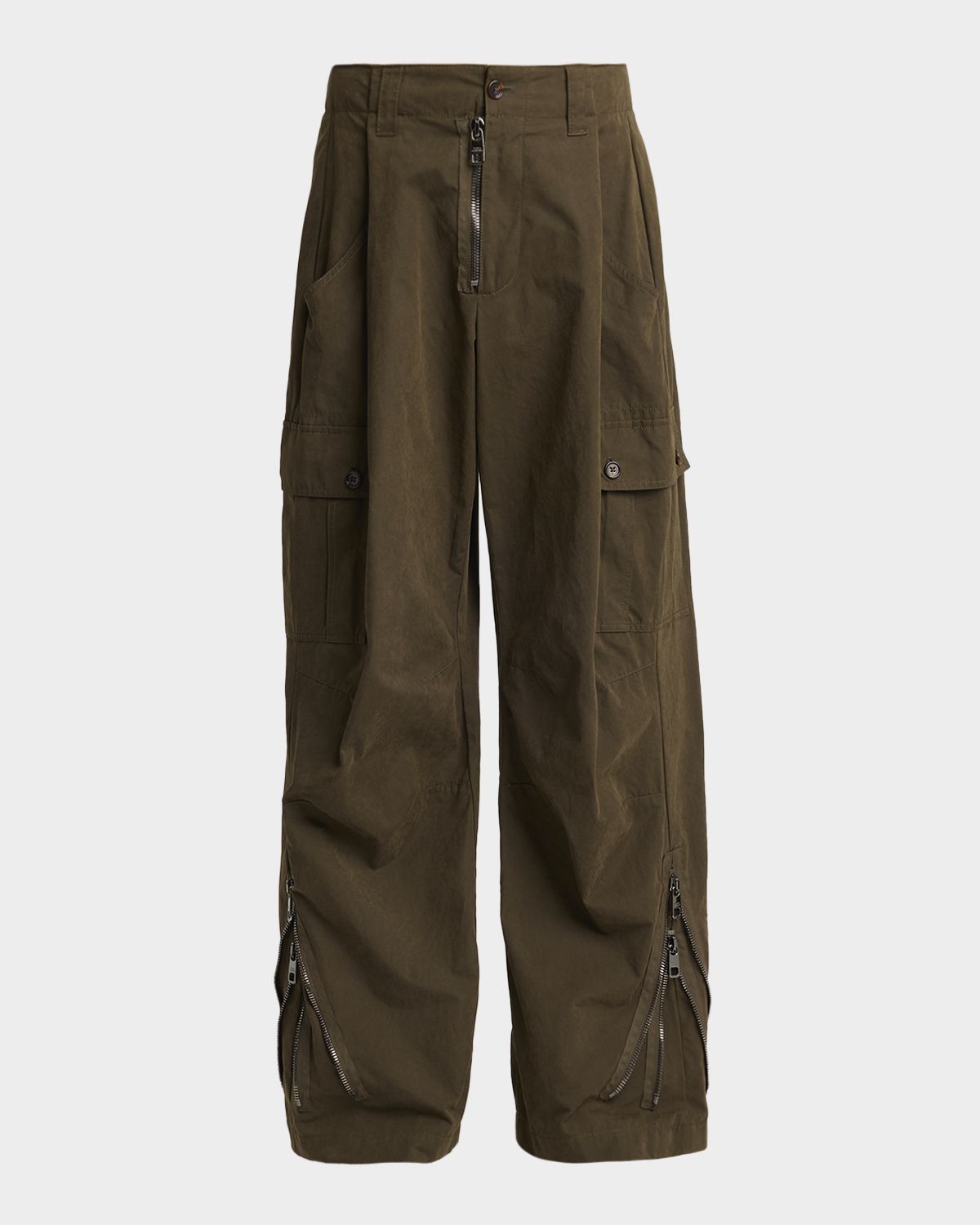 Dolce & Gabbana Men 's Wide Leg Pleated Cargo Pants