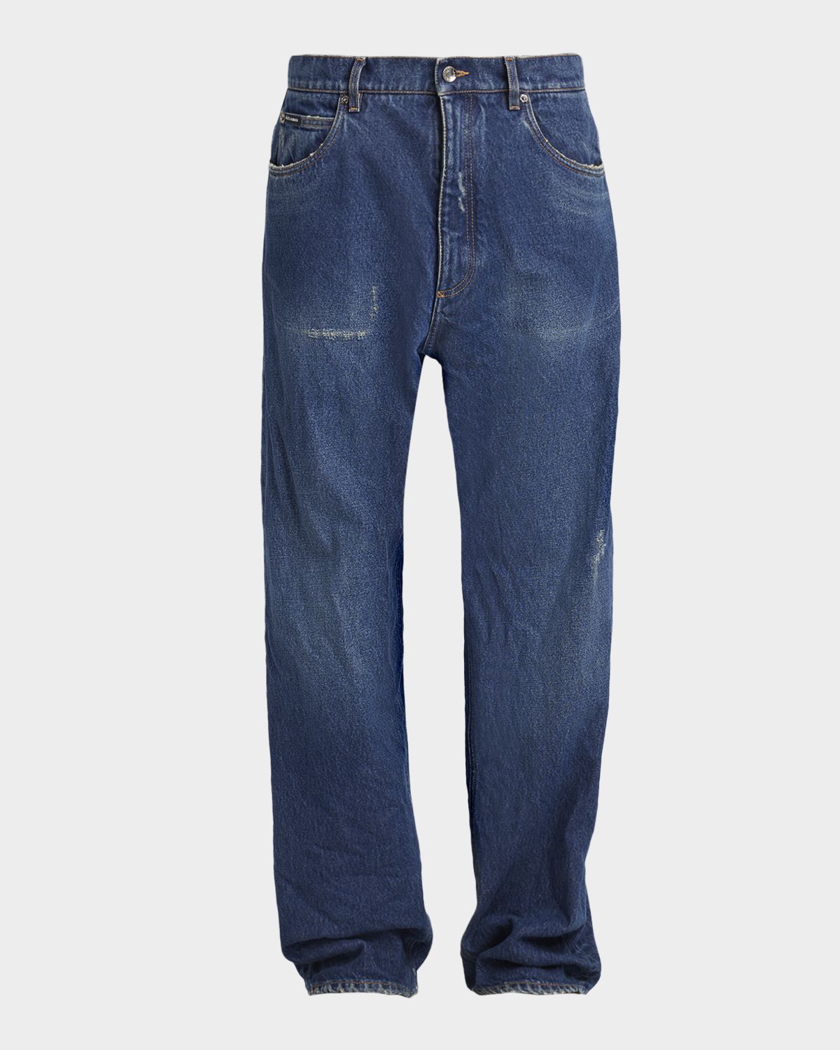 Dolce & Gabbana Men 's Relaxed-Fit Logo Plaque Jeans