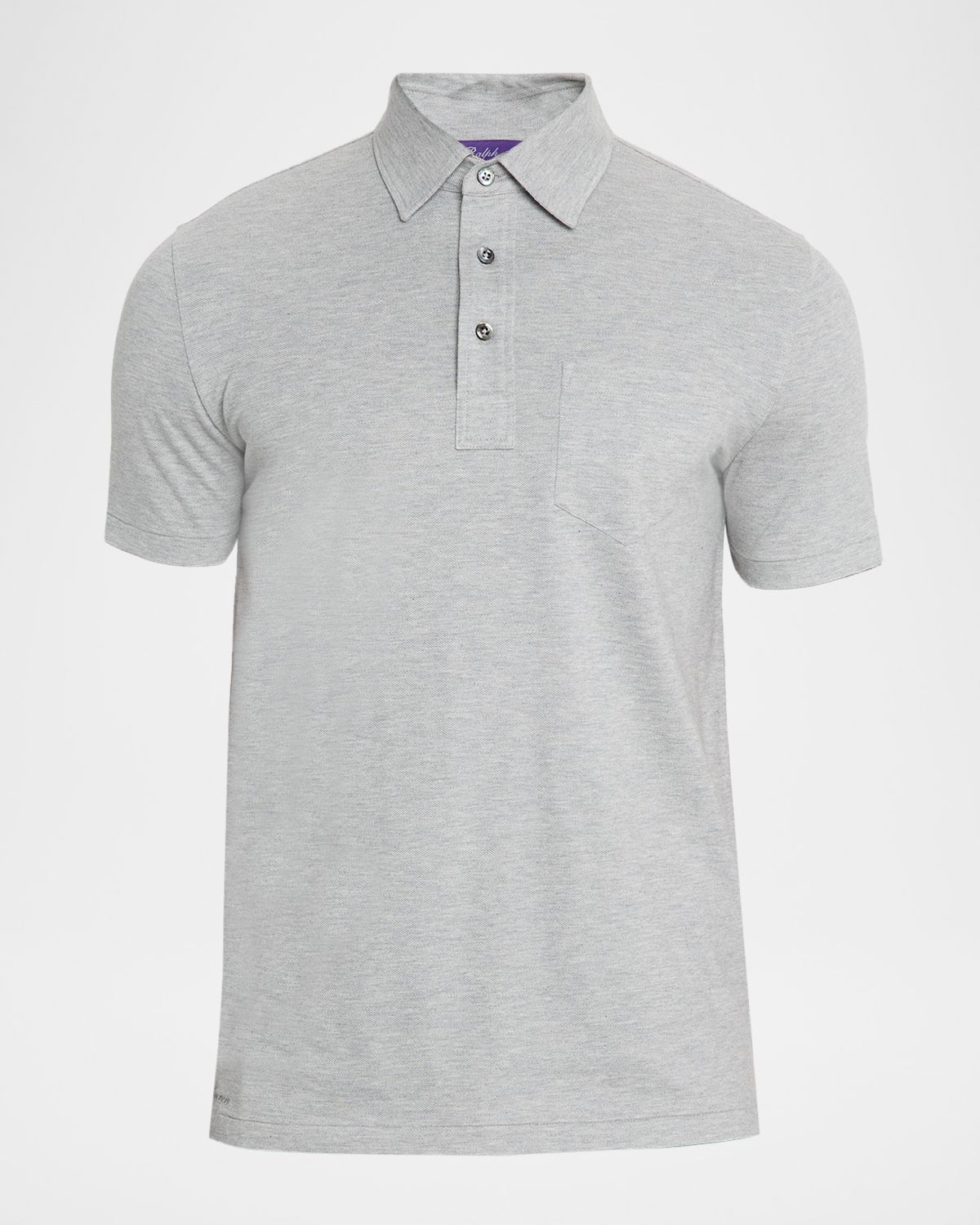 Ralph Lauren Purple Label Men 's Cotton and Cashmere Pique Pocket Polo Shirt