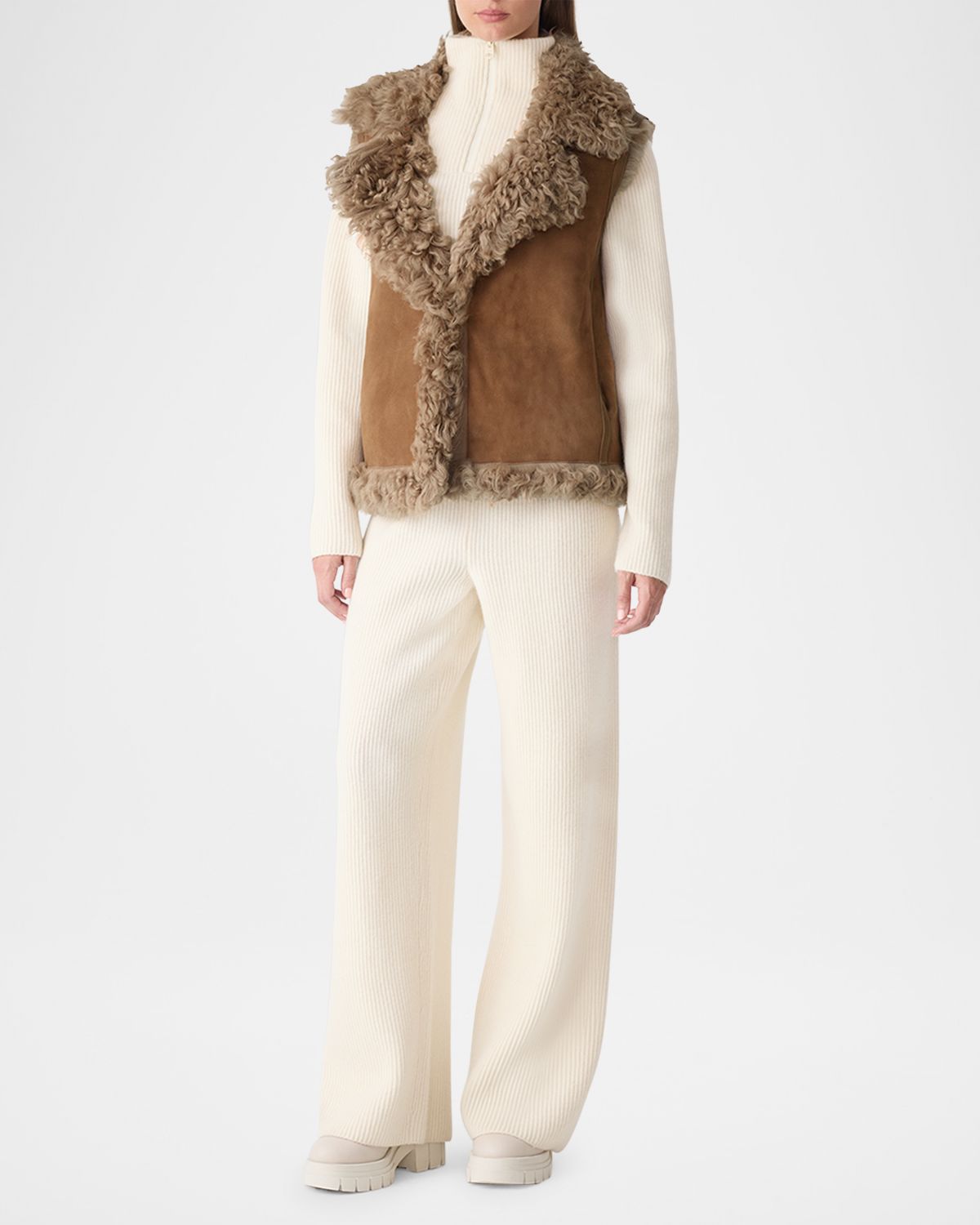 Mackage Kasia Reversible Shearling Leather Vest