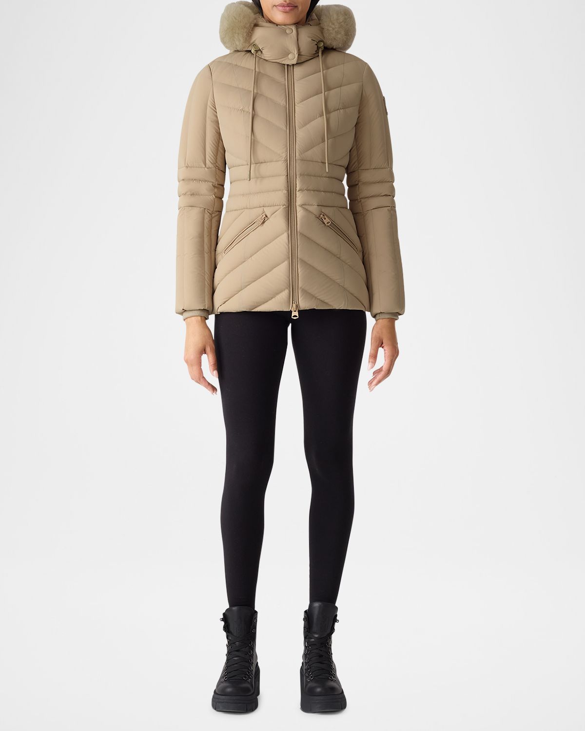 Mackage Nadia-SH Quilted Down Jacket with Detachable Hood