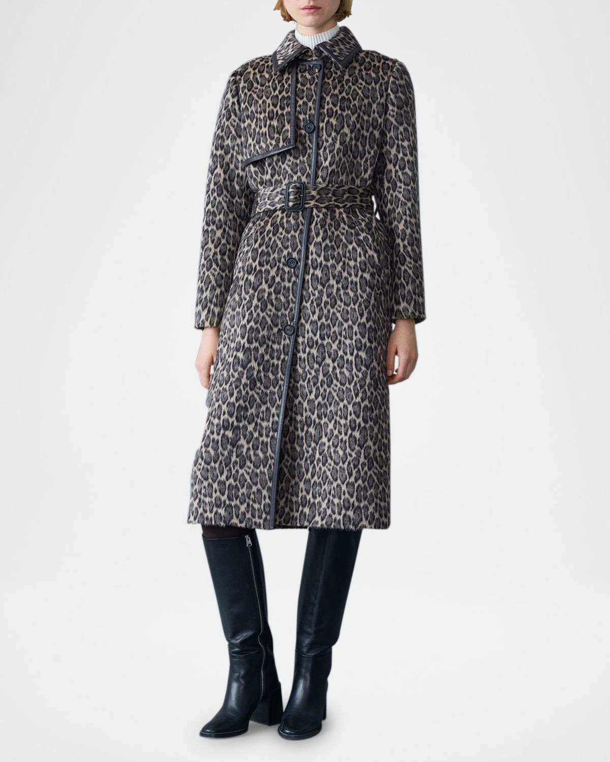 Mackage Zeva-A Single-Breasted Wool Trench Coat