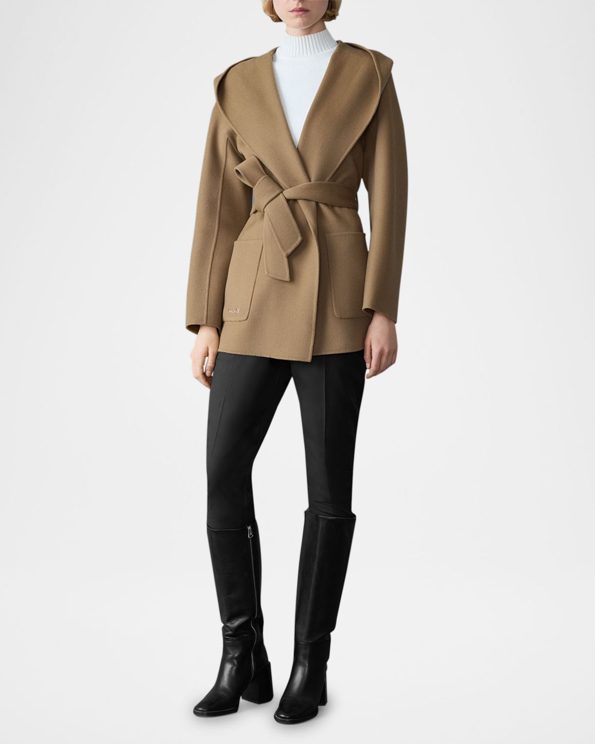 Mackage Paya Double-Face Wool Wrap Coat