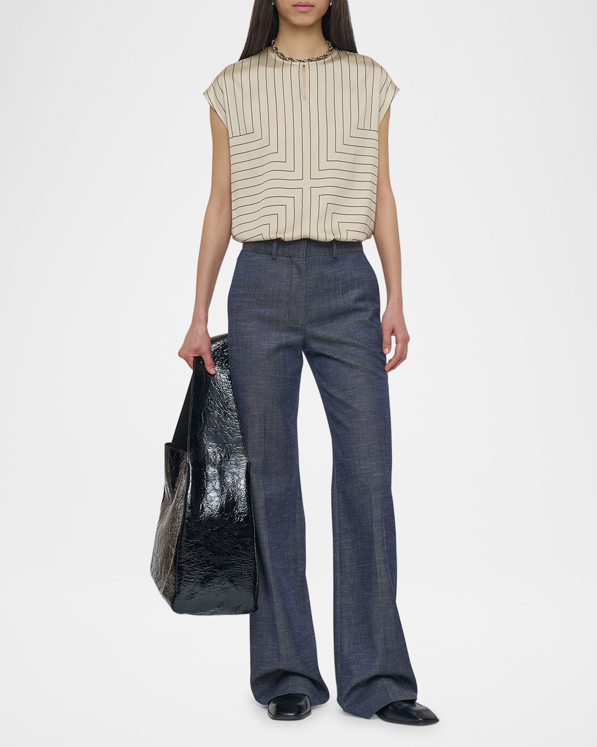 Joseph Morissey Flare-Leg Sartorial Denim Pants