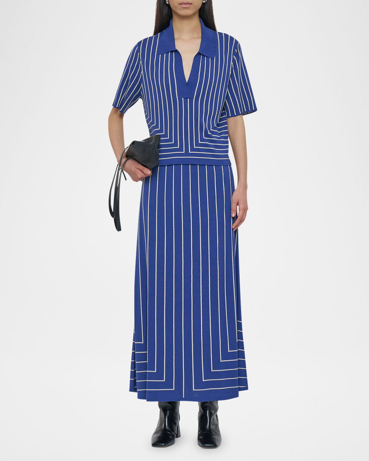 Joseph Geometric Jacquard Knit Top