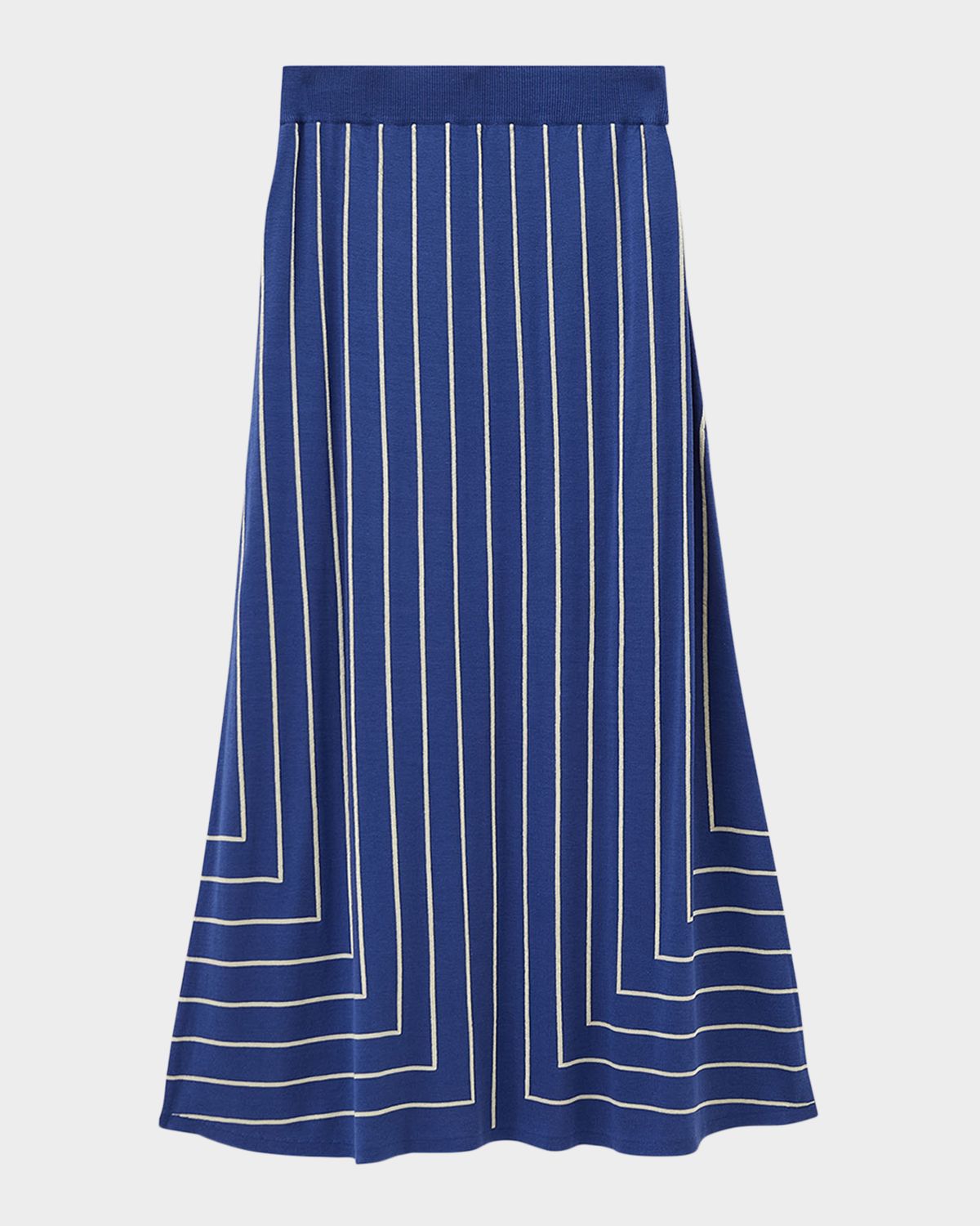 Joseph Geometric Jacquard Knit Maxi Skirt