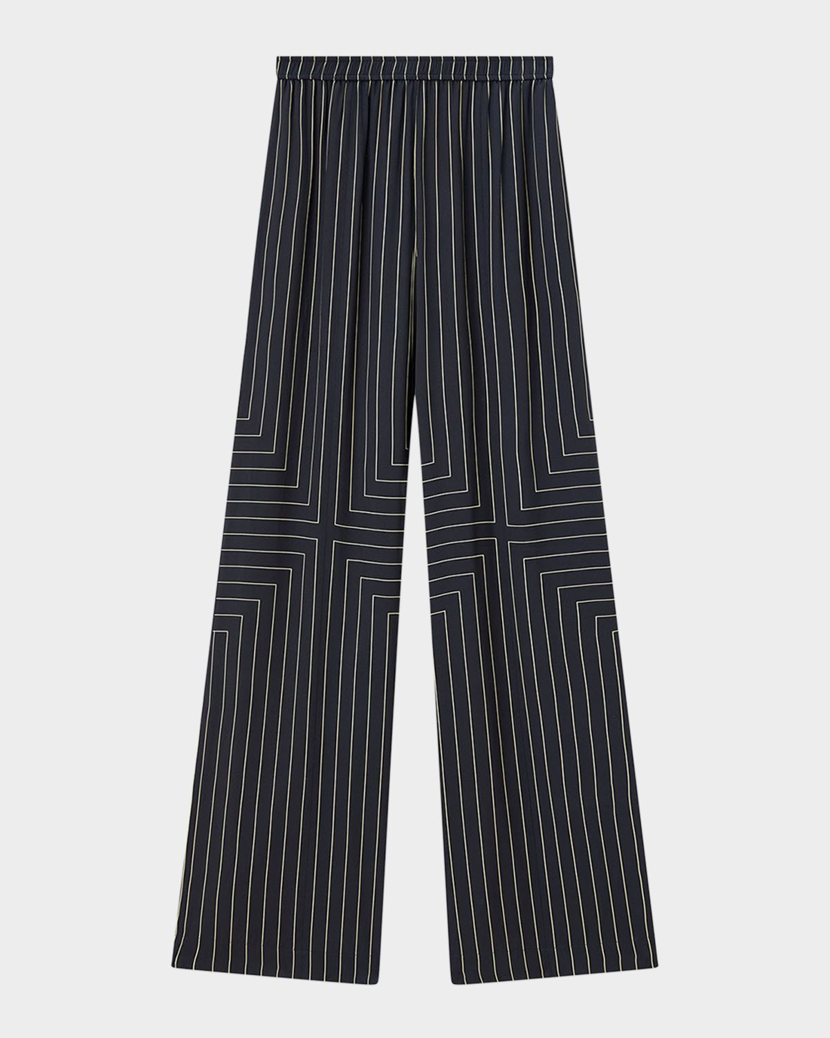 Joseph Hulin Wide-Leg Geometric Crepe Trousers