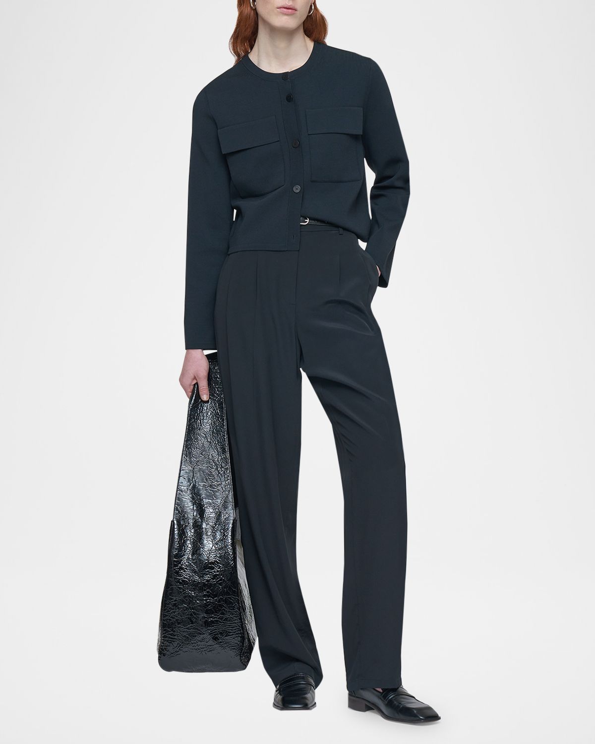 Joseph Viscose Knit Stretch Cardigan Jacket